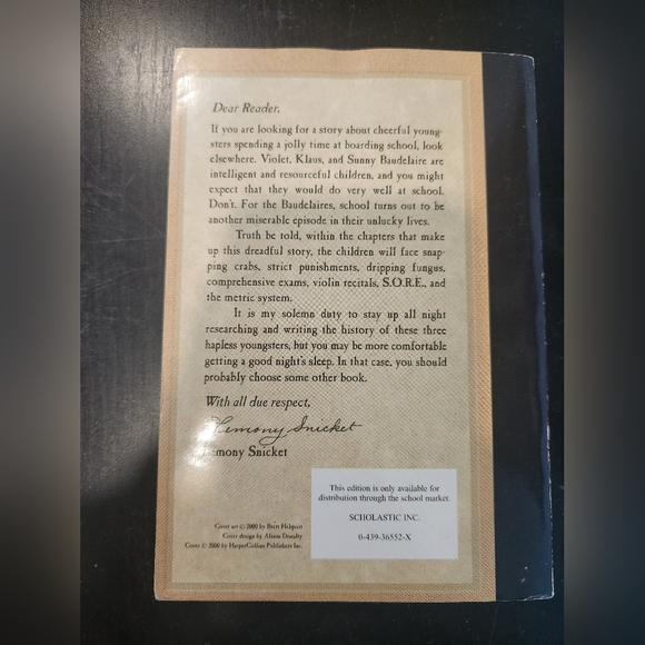 Scholastic The Austere Academy Book - Black and Tan Cover - Picture 2 of 2